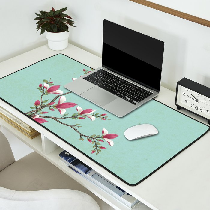 Magnolia : Minhwa-Korean traditional/folk art Desk Mat Gallery Image 2