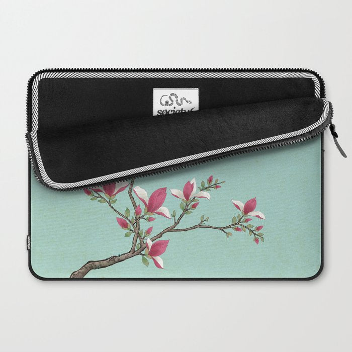 Magnolia : Minhwa-Korean traditional/folk art Laptop Sleeve Gallery Image 2