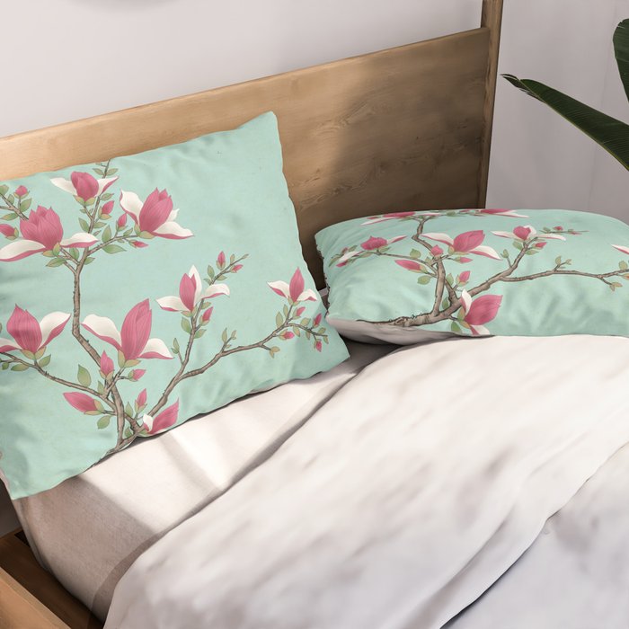 Magnolia : Minhwa-Korean traditional/folk art Pillow Sham Gallery Image 2