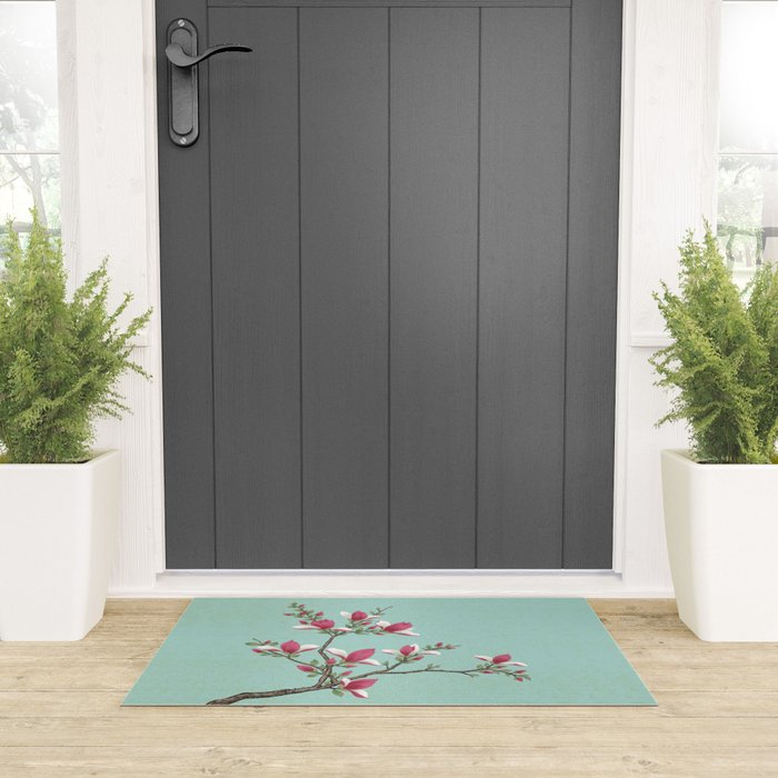 Magnolia : Minhwa-Korean traditional/folk art Welcome Mat Gallery Image 3