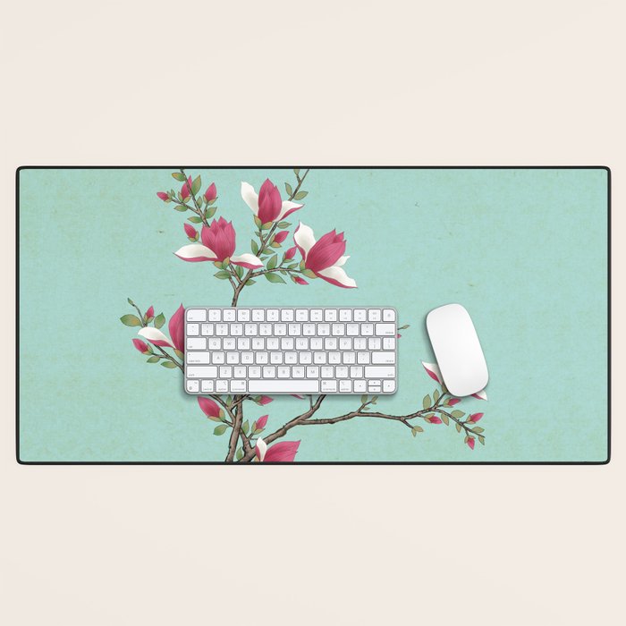 Magnolia : Minhwa-Korean traditional/folk art Desk Mat Gallery Image 1