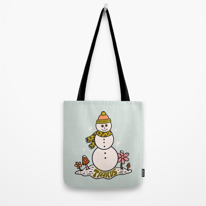 Taurus Snowman Tote Bag Gallery Image 2
