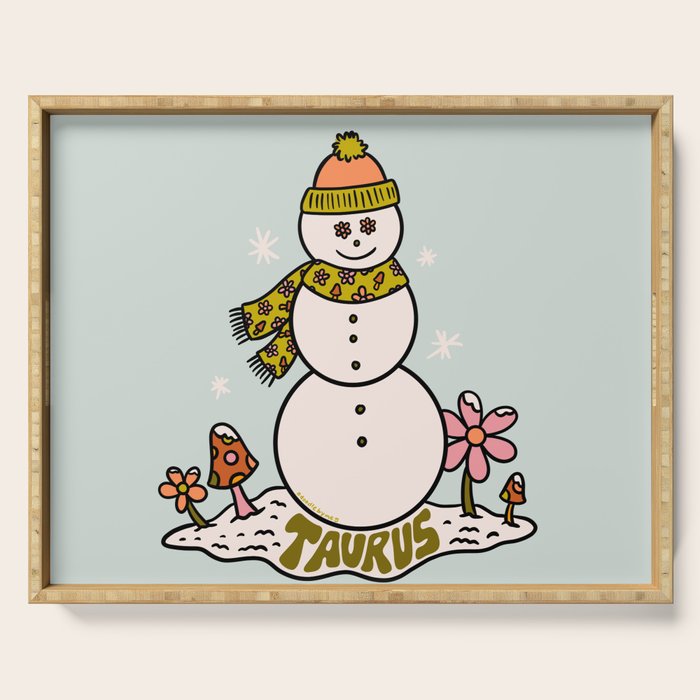 Taurus Snowman Serving Tray Gallery Image 1