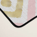 Pink & Gold Ikat Pattern Desk Mat Gallery Image 4