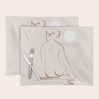 Minimal Line Art Nude 2 Placemat Gallery Image 1