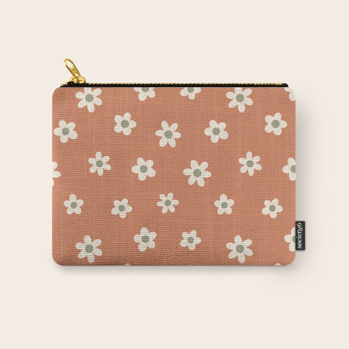 Fall Daisies Terracotta Carry All Pouch Gallery Image 1