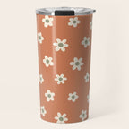 Fall Daisies Terracotta Travel Mug Gallery Image 1