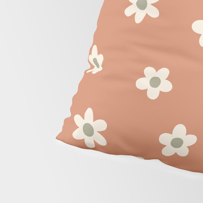 Fall Daisies Terracotta Pillow Sham Gallery Image 4
