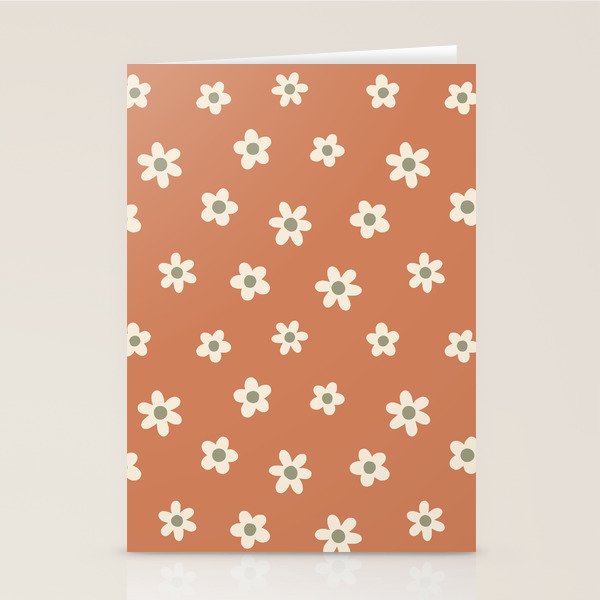 Fall Daisies Terracotta Stationery Card Gallery Image 2
