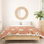 Fall Daisies Terracotta Duvet Cover Gallery Image 3