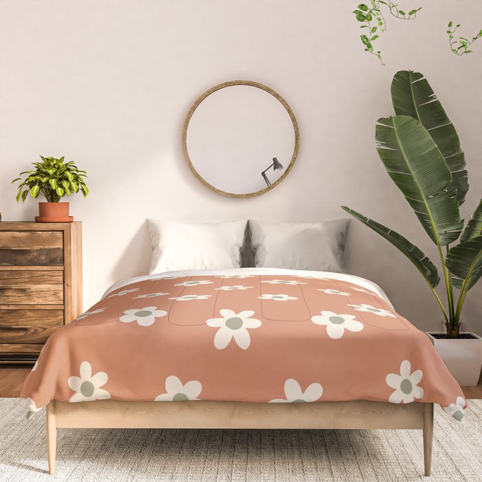 Fall Daisies Terracotta Comforter Gallery Image 3
