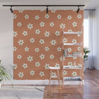 Fall Daisies Terracotta Wall Mural Gallery Image 1