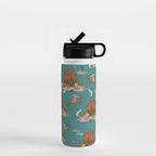 Quirky Western Cowboys on Seahorses Roping Sharks Water Bottle Gallery Image 1