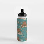 Quirky Western Cowboys on Seahorses Roping Sharks Water Bottle Gallery Image 2