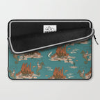 Quirky Western Cowboys on Seahorses Roping Sharks Laptop Sleeve Gallery Image 2