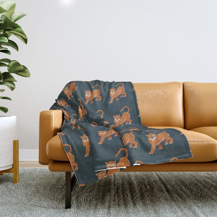 Rawr, Tiger! Throw Blanket Gallery Image 1