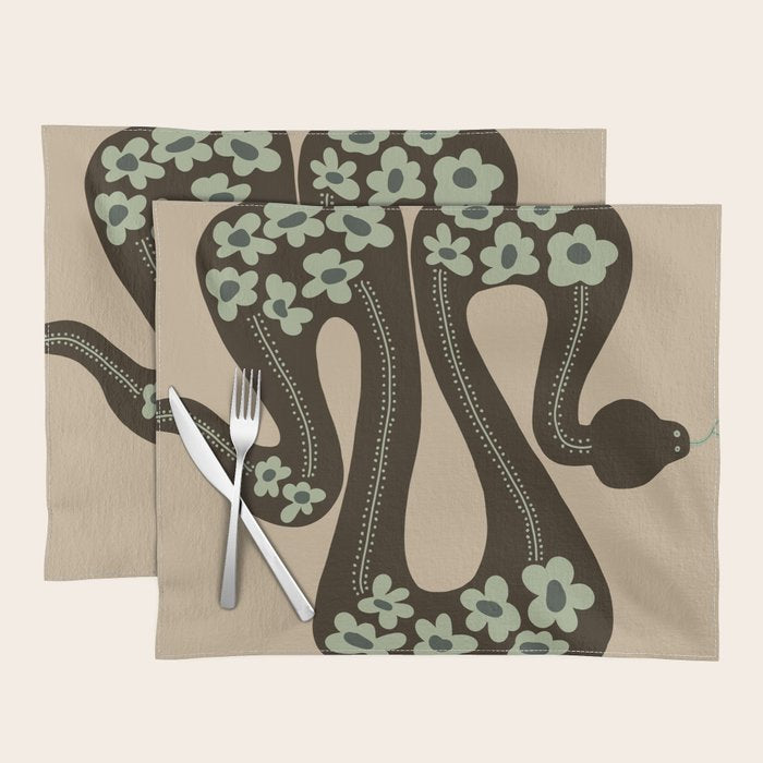 wild and free green anaconda  Placemat Gallery Image 1
