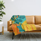 Grow Wild Whimsical Botanical Series Throw Blanket Gallery Image 1