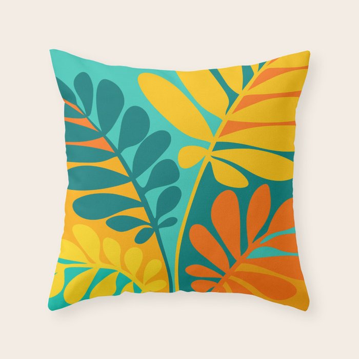 Grow Wild Whimsical Botanical Series Throw Pillow Gallery Image 1