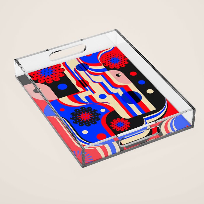 Girls in Blue Acrylic Tray Gallery Image 1