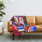 Girls in Blue Throw Blanket Gallery Image 1