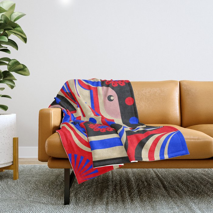 Girls in Blue Throw Blanket Gallery Image 1