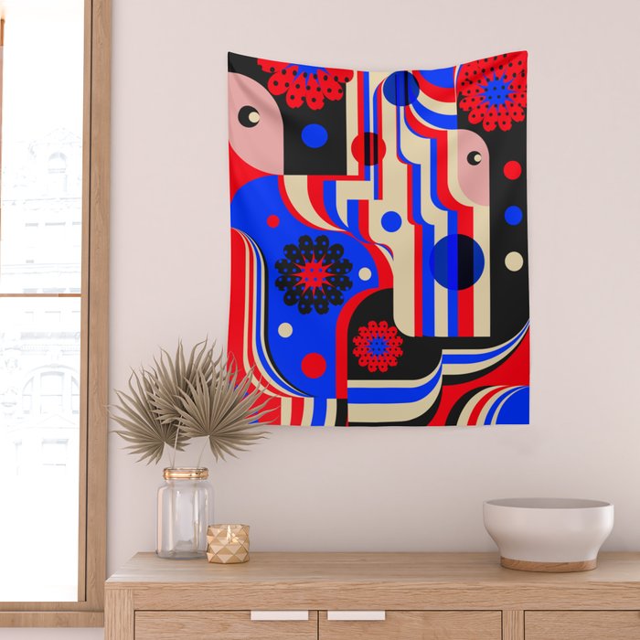 Girls in Blue Wall Tapestry Gallery Image 2