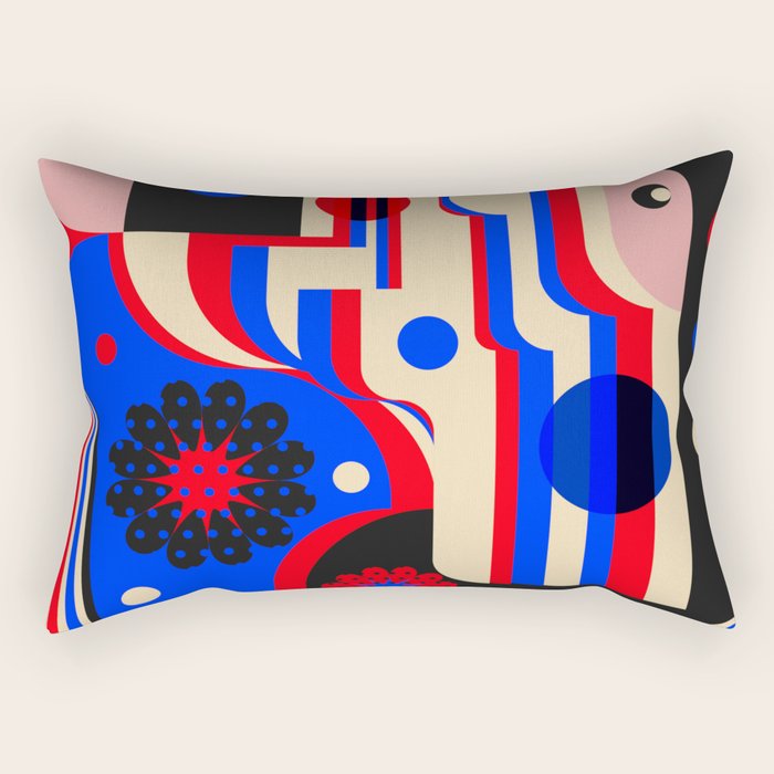 Girls in Blue Rectangular Pillow Gallery Image 1