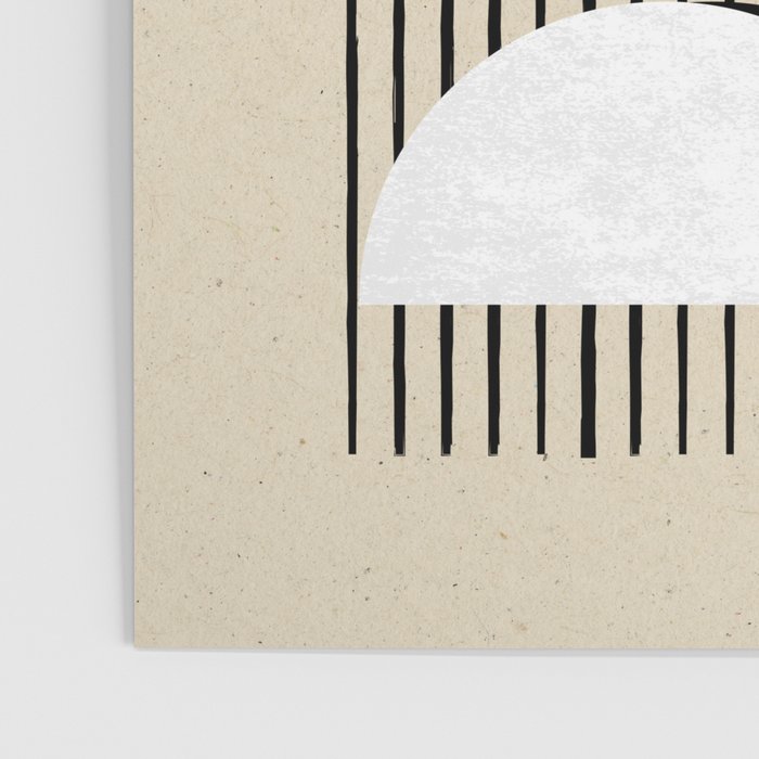 Half-circle B&W Stripes Poster Gallery Image 3