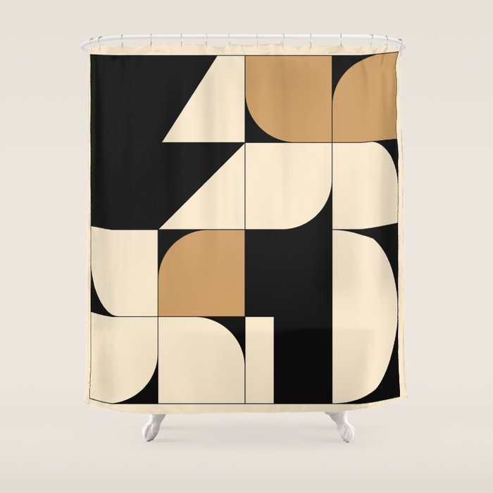 Modern geometric shapes 48 Shower Curtain Gallery Image 1