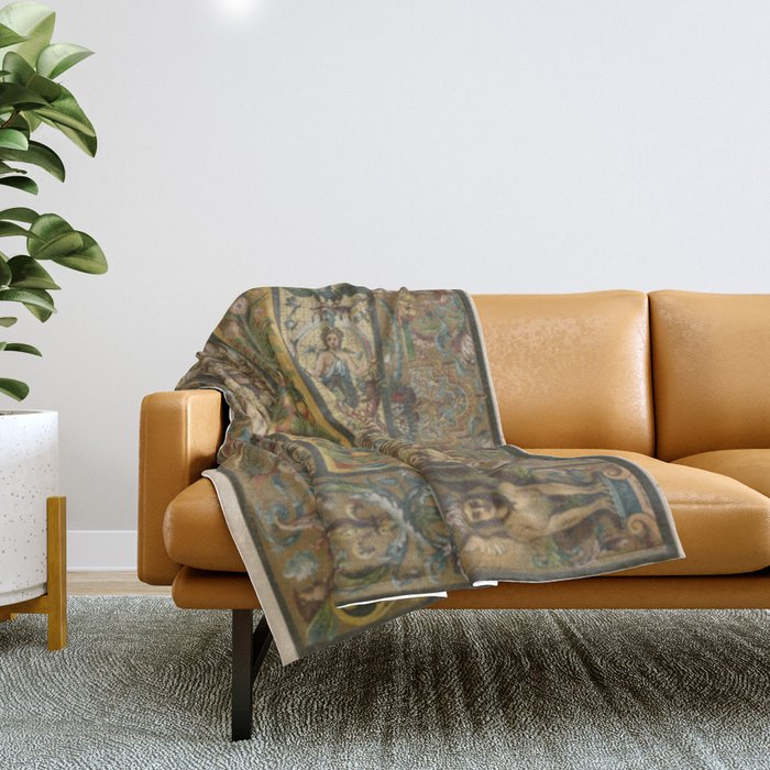 Renaissance Ornament Throw Blanket Gallery Image 1