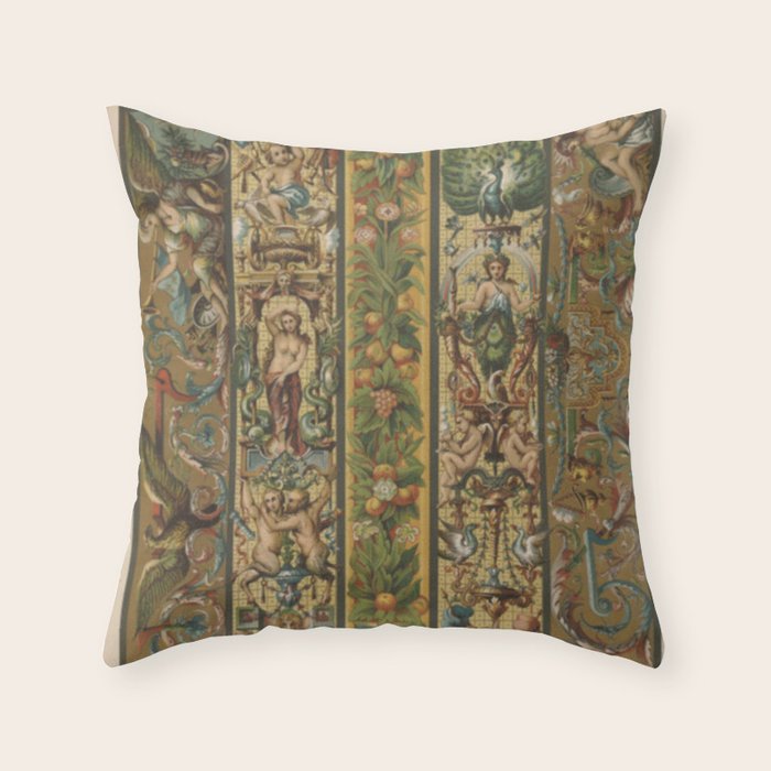 Renaissance Ornament Throw Pillow Gallery Image 1