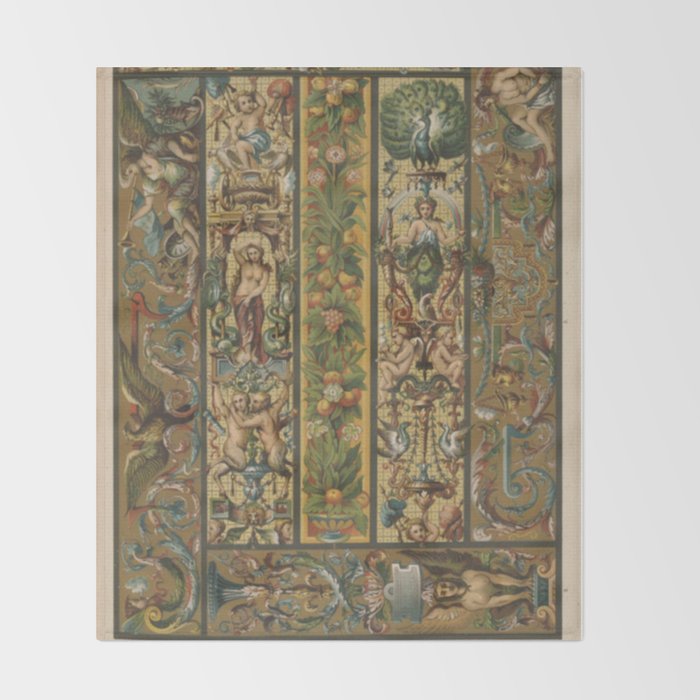 Renaissance Ornament Throw Blanket Gallery Image 2