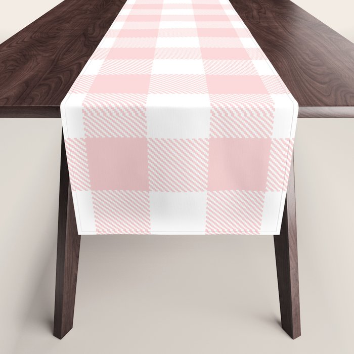 Baby Pink Buffalo Check Table Runner Gallery Image 1