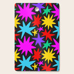 Colorful fun star shape art pattern Cutting Board Gallery Image 1