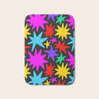 Colorful fun star shape art pattern Bath Mat Gallery Image 1