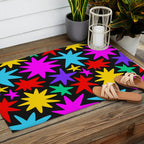Colorful fun star shape art pattern Outdoor Rug Gallery Image 2