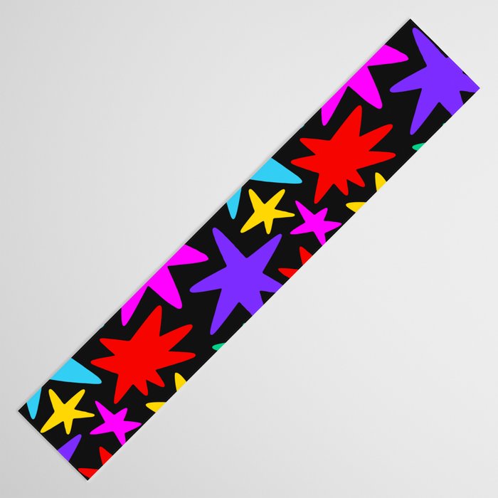 Colorful fun star shape art pattern Table Runner Gallery Image 3