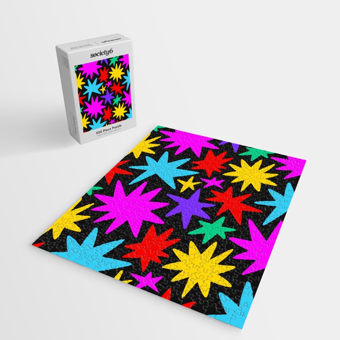 Colorful fun star shape art pattern Jigsaw Puzzle Gallery Image 2