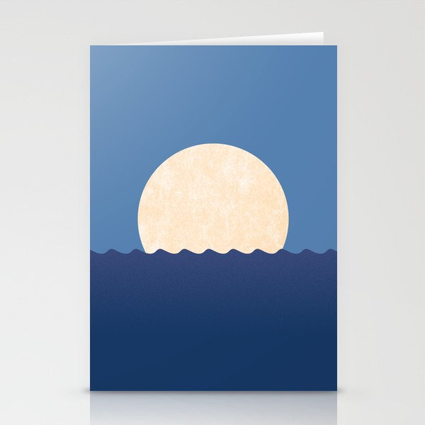 Moonrise Night Sky - Horizon Stationery Card Gallery Image 2