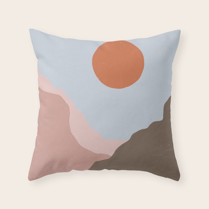 Acrylic Landscape #1 Throw Pillow Gallery Image 1