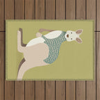 Whimsical Kangaroo Outdoor Rug Gallery Image 1