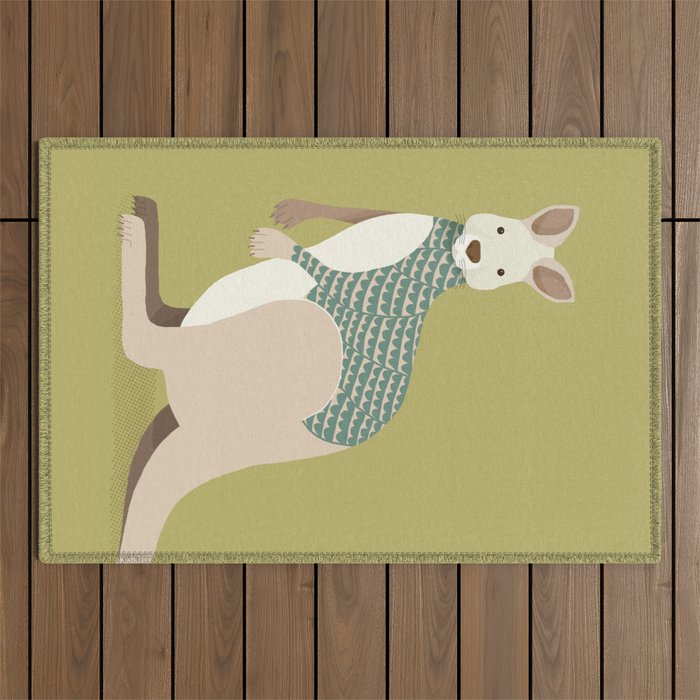 Whimsical Kangaroo Outdoor Rug Gallery Image 1