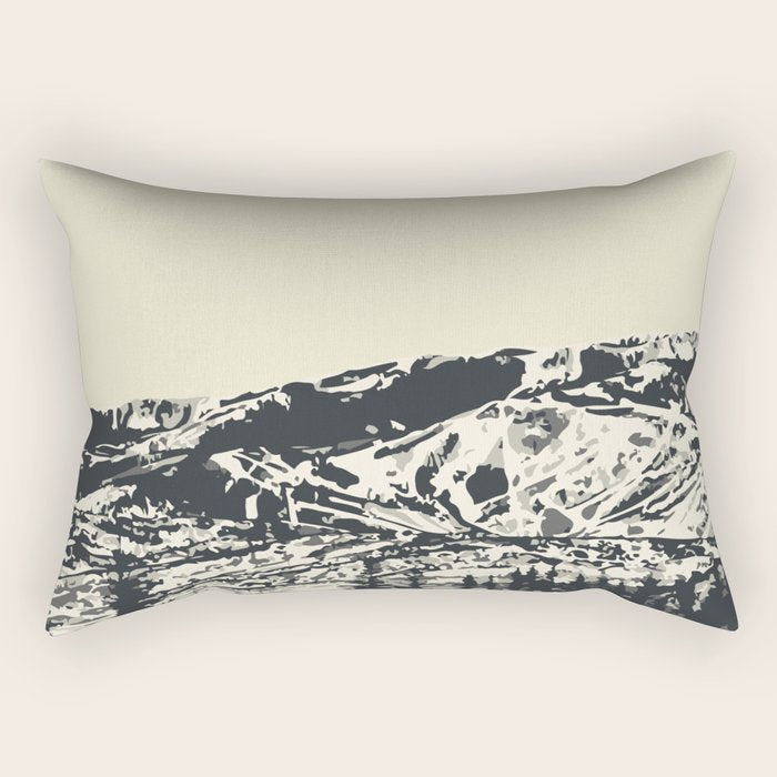 Park City Vintage Modern Poster Rectangular Pillow Gallery Image 1