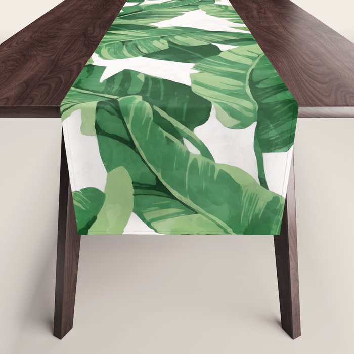 Tropical banana leaves IV Table Runner Gallery Image 1