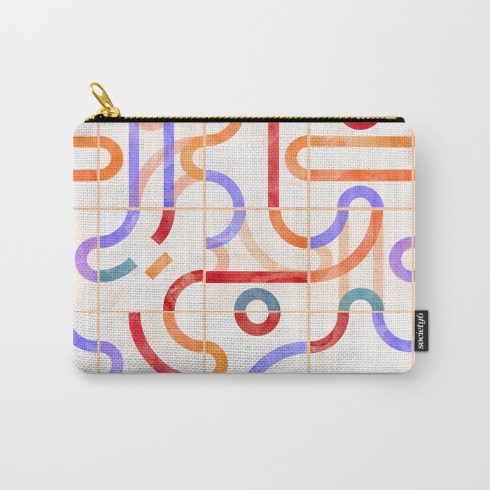 Colorful Curved Path Tiles G Carry All Pouch Gallery Image 1