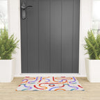 Colorful Curved Path Tiles G Welcome Mat Gallery Image 3
