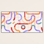 Colorful Curved Path Tiles G Desk Mat Gallery Image 3