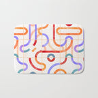 Colorful Curved Path Tiles G Bath Mat Gallery Image 1
