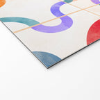 Colorful Curved Path Tiles G Welcome Mat Gallery Image 2